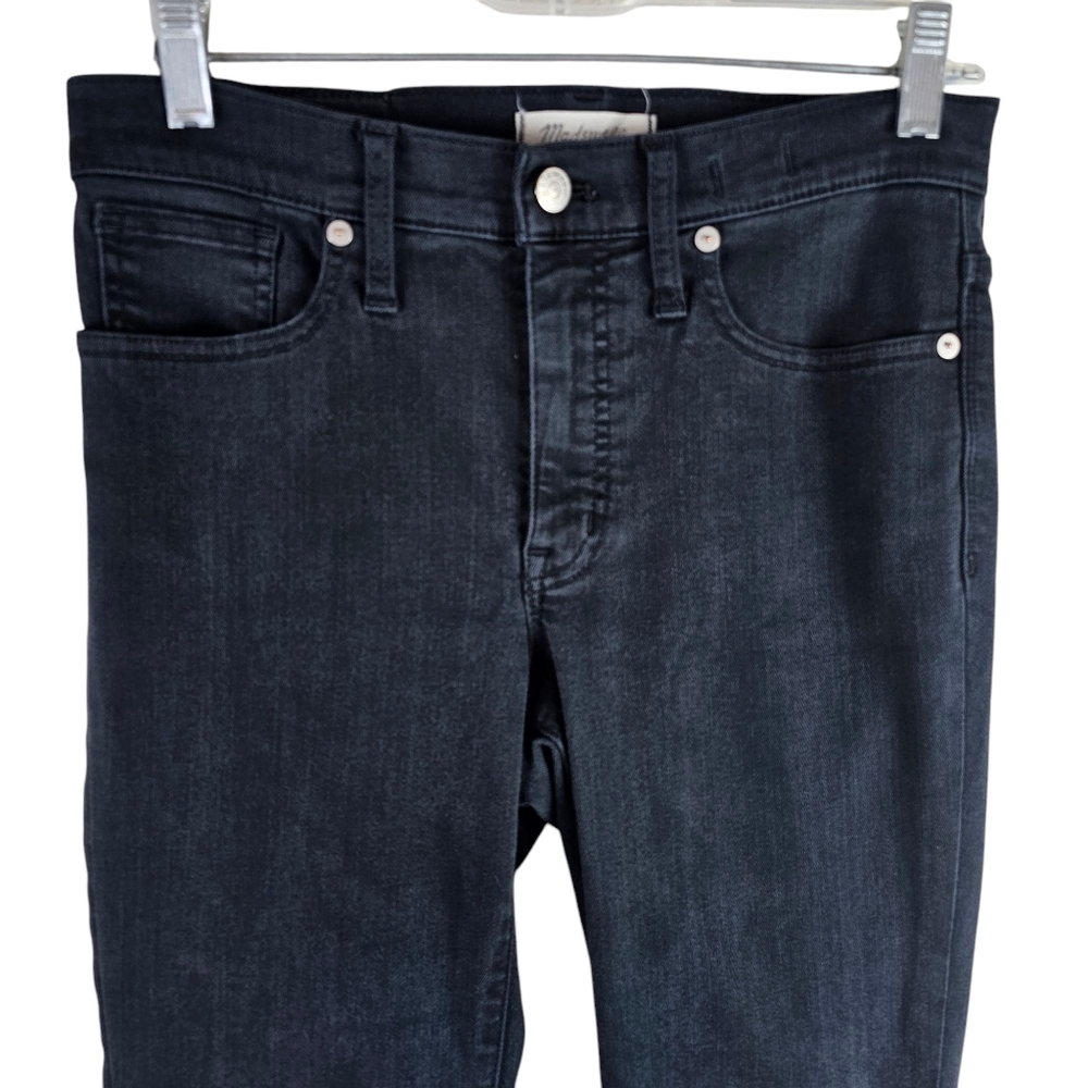 Madewell 9" High Rise Black Skinny Jeans Lunar In 27 - Picture 6 of 11